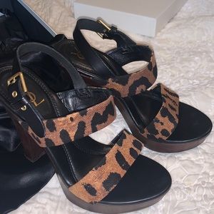 YSL animal pro fabric platform sandal size 7